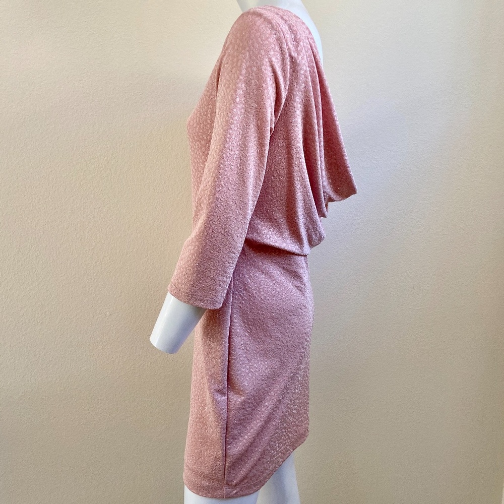 WINDSOR pink sparkly leopard dress w/cowl back NWT - Picture 4 of 7
